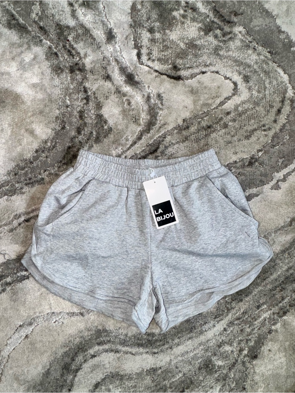 High-Waist Heather Gray Women's Lounge Shorts